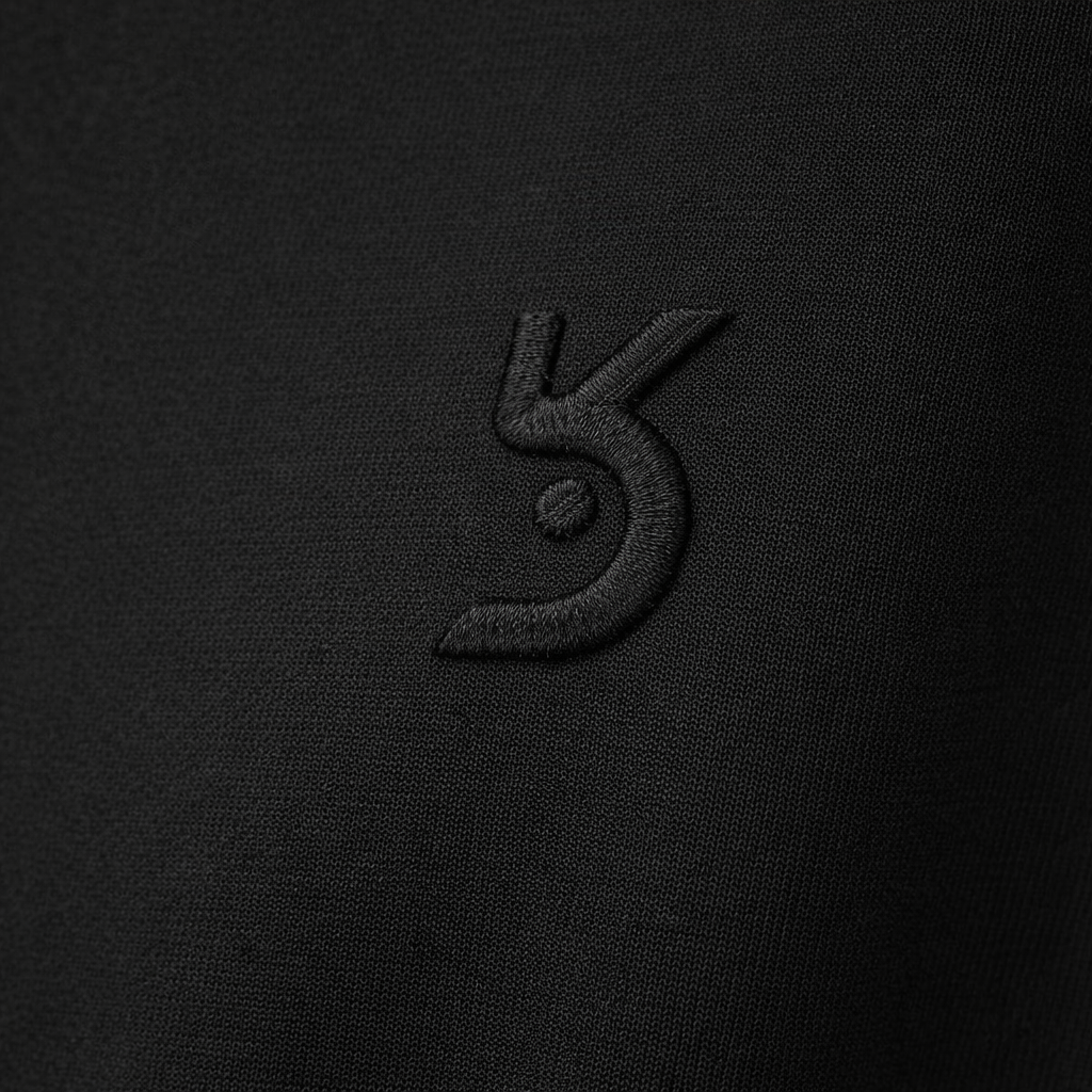 Racrabbit Black Premium pique polo shirt