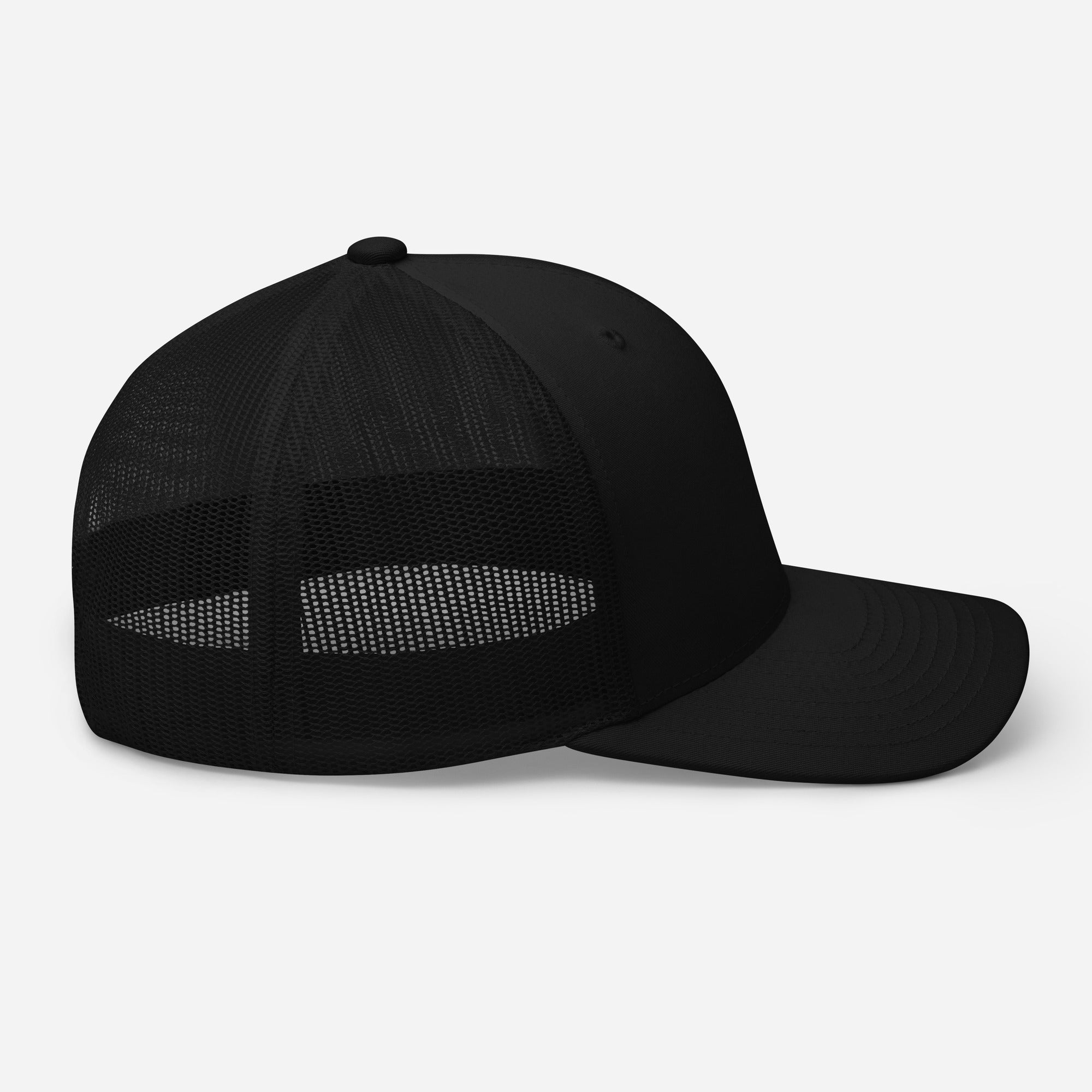 Racrabbit Black Trucker Cap