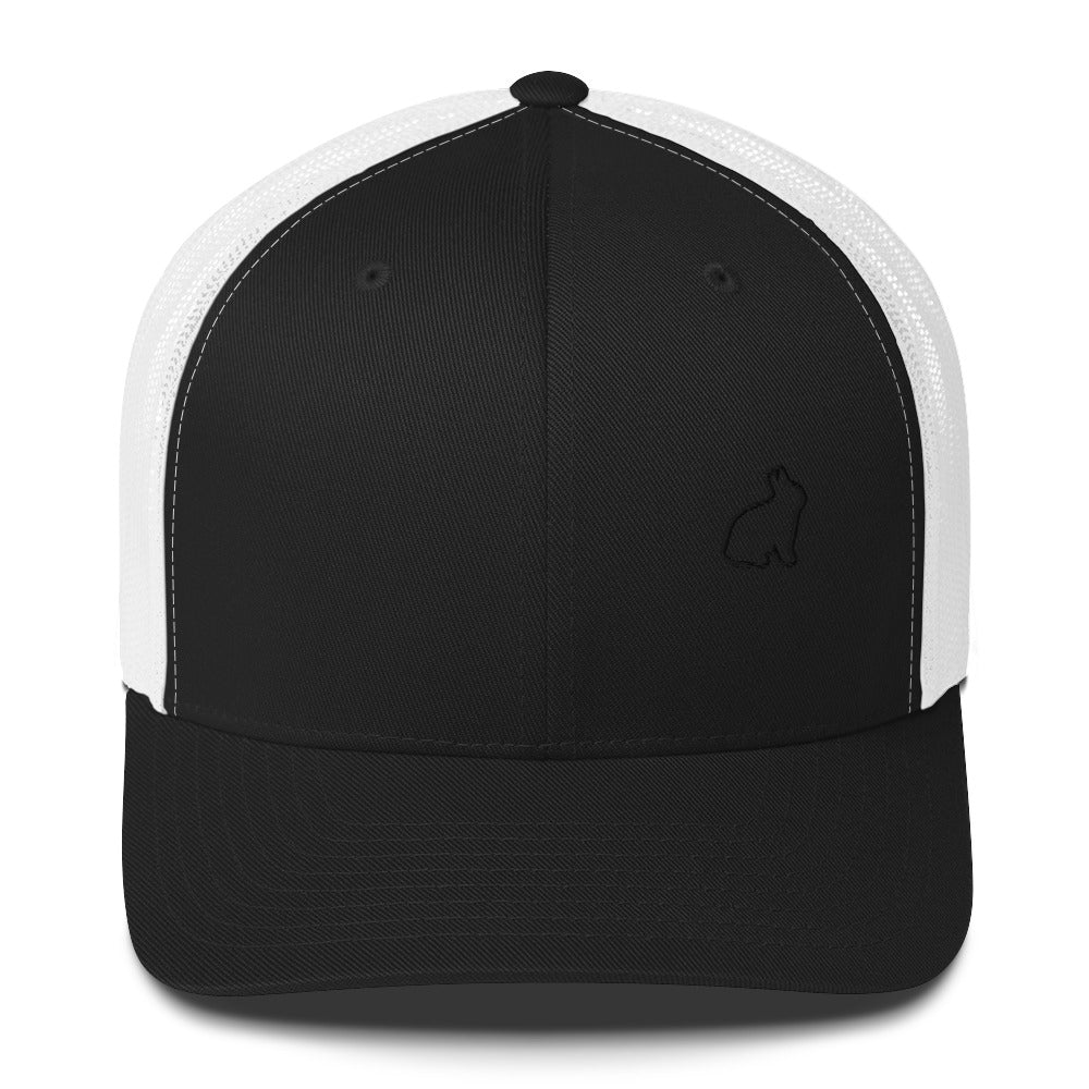 Racrabbit Black Trucker Cap