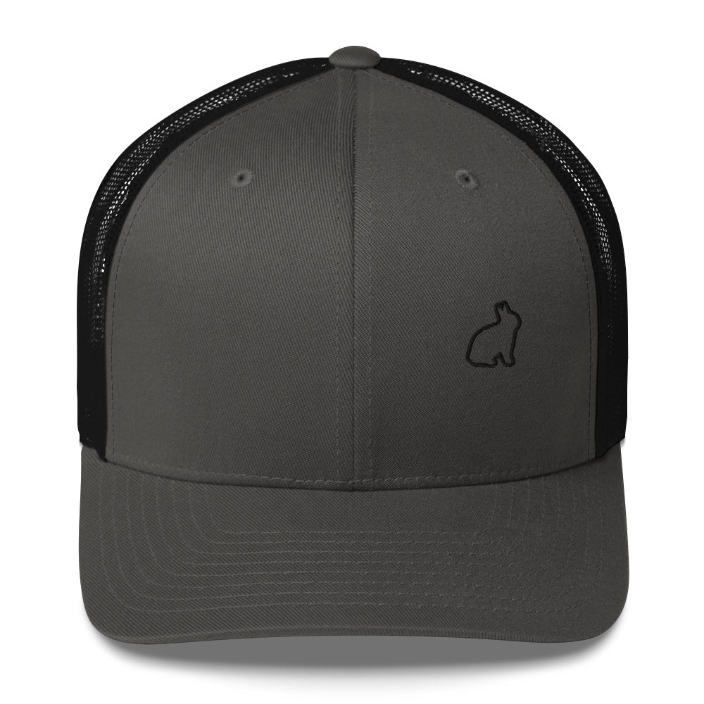 Racrabbit Black Trucker Cap