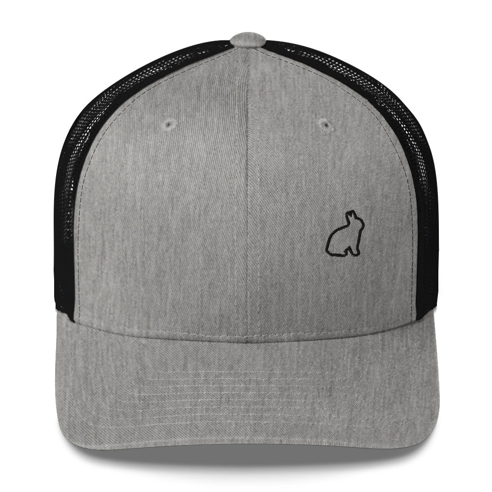 Racrabbit Black Trucker Cap