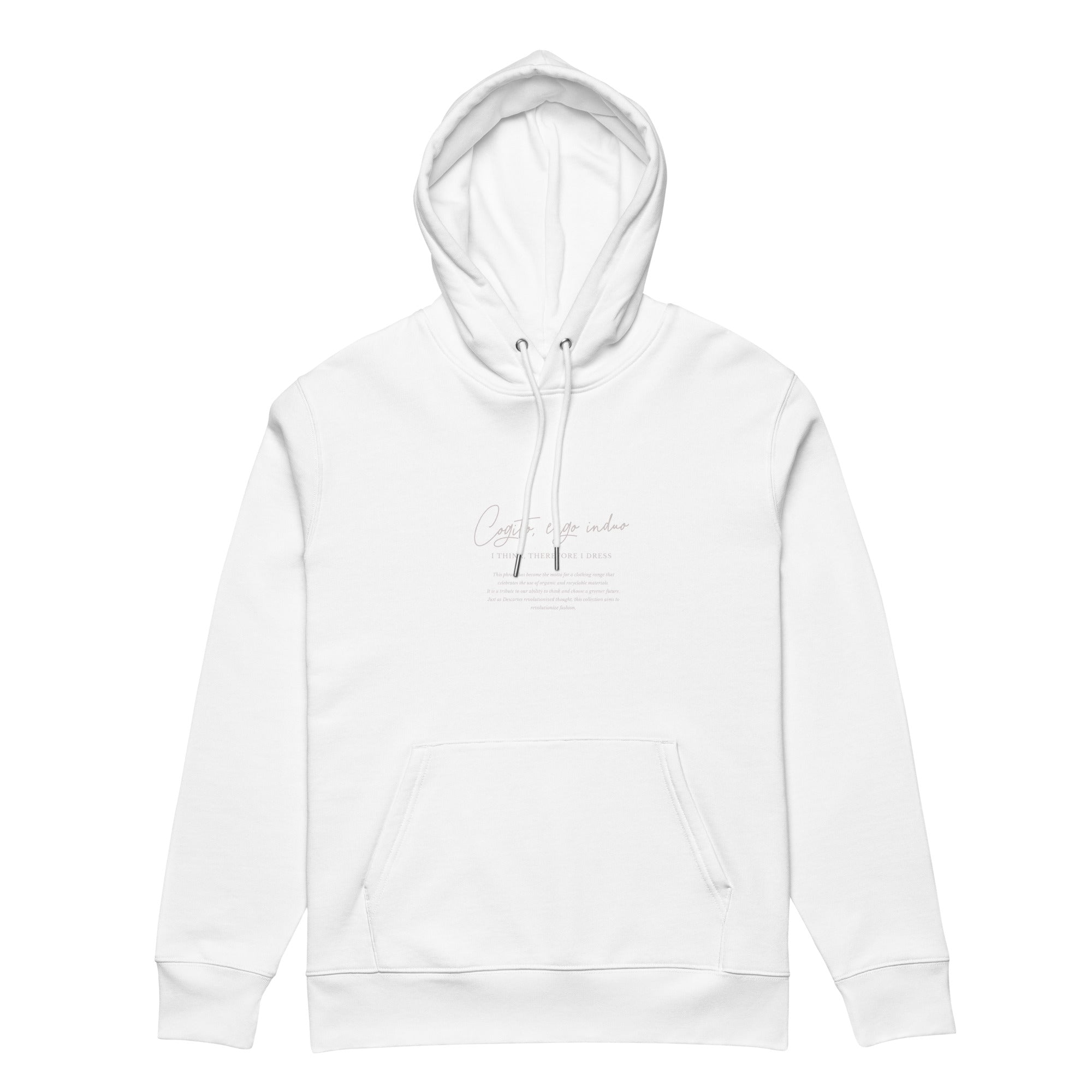 Racrabbit Cogito, Ergo induo Collection Unisex essential eco hoodie