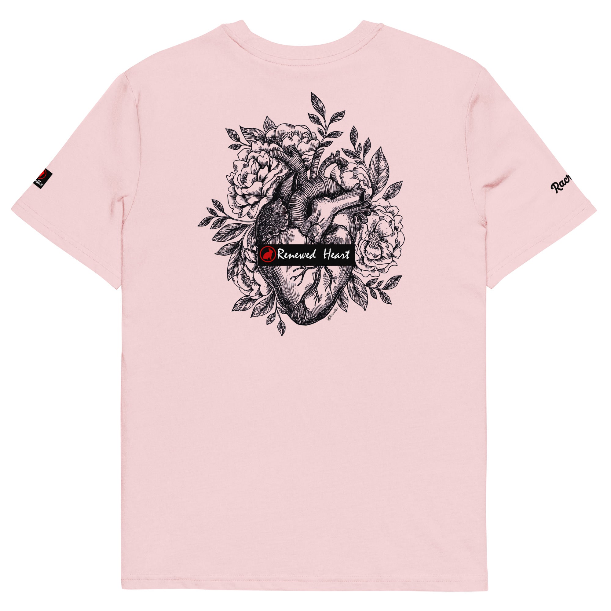 Customize your Racrabbit Unisex organic cotton t-shirt - front, back and sleeves