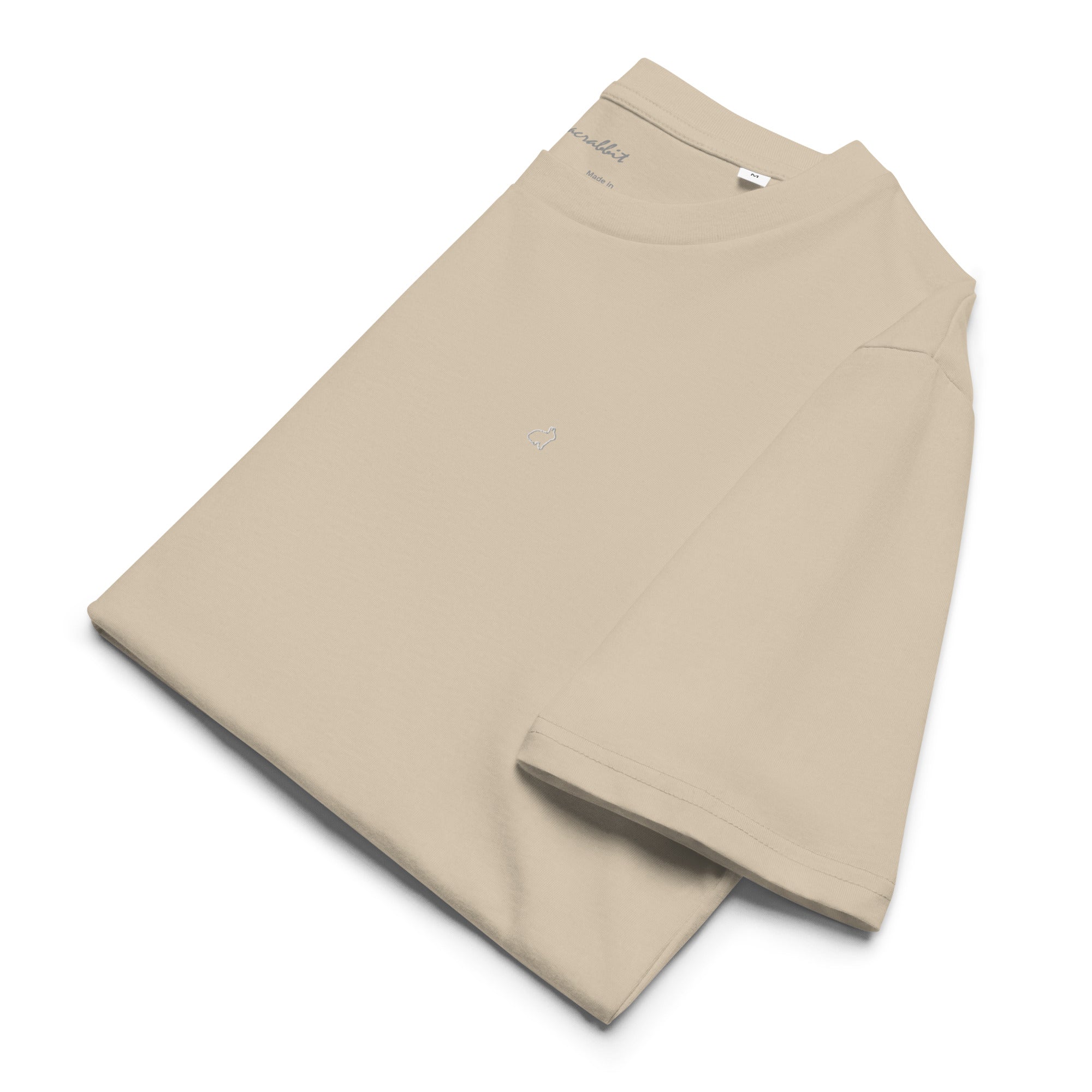 Essential Minimalist Light colors Racrabbit Unisex organic cotton t-shirt