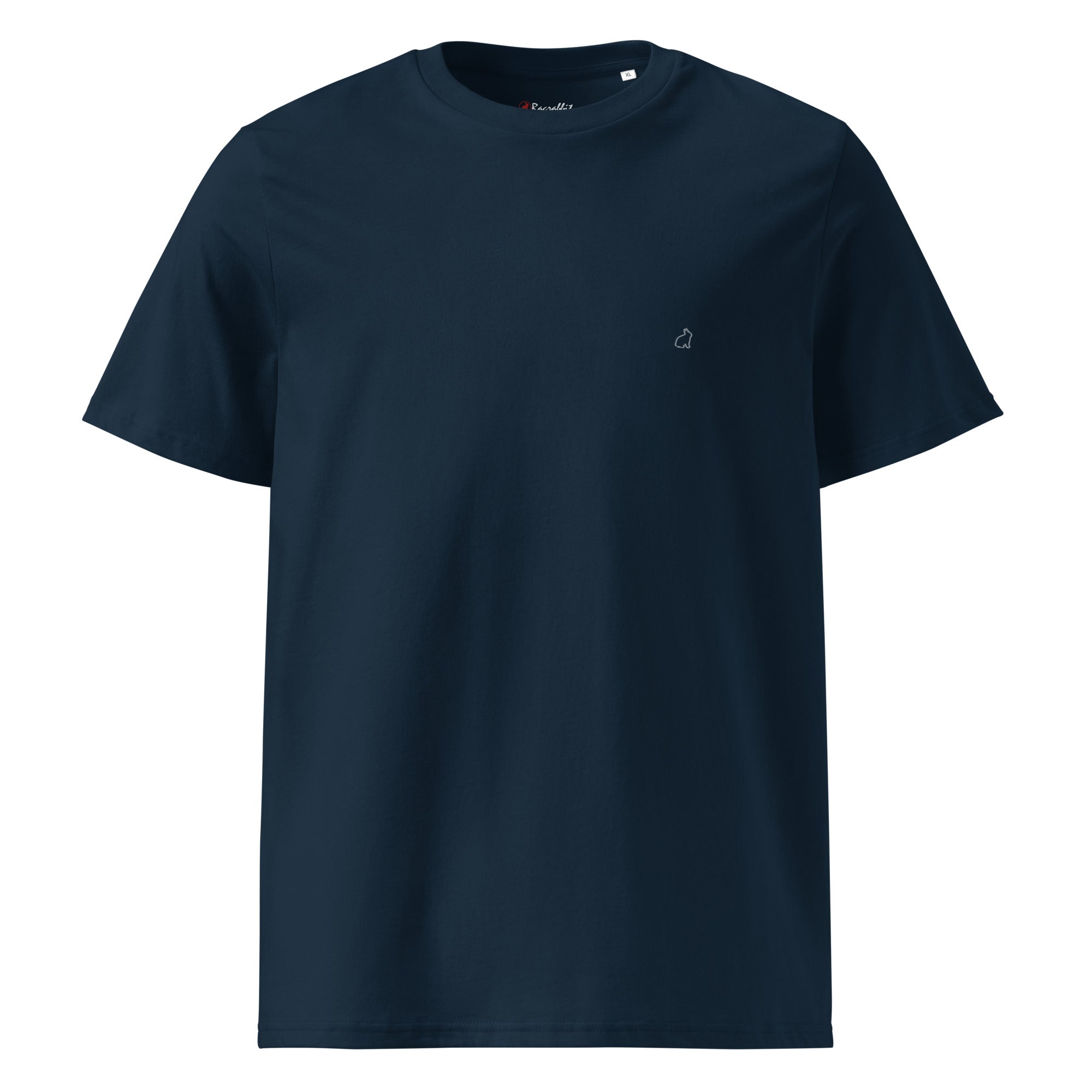 Essential Minimalist Navy Racrabbit Unisex organic cotton t-shirt