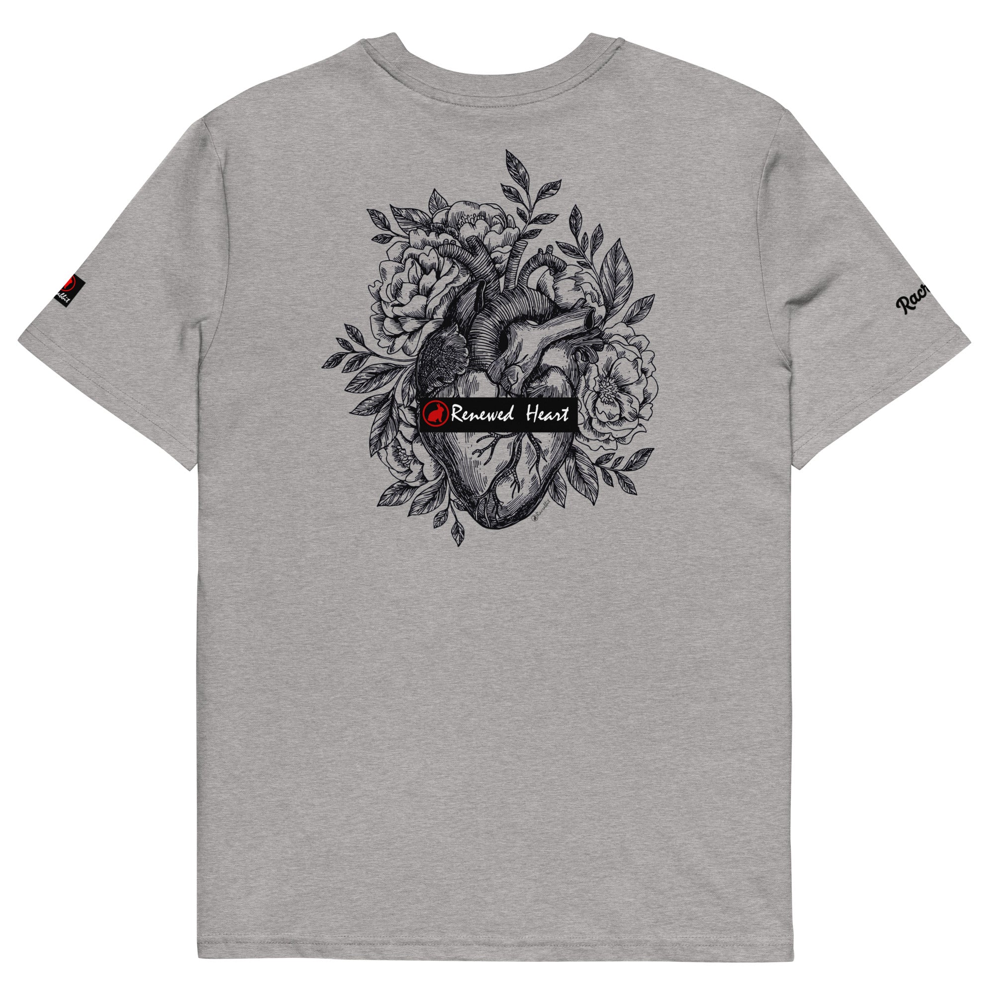 Customize your Racrabbit Unisex organic cotton t-shirt - front, back and sleeves