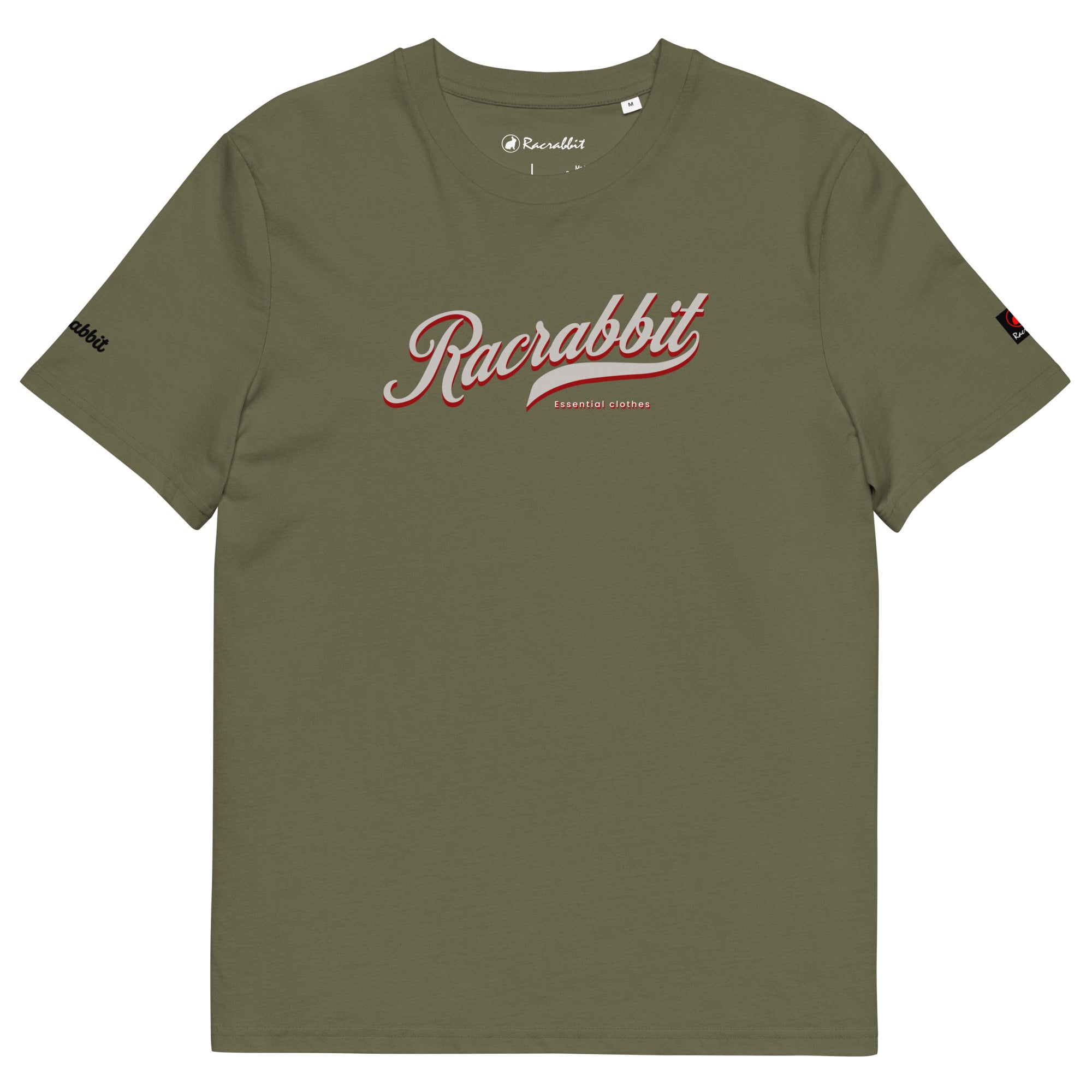 Customize your Racrabbit Unisex organic cotton t-shirt - front, back and sleeves