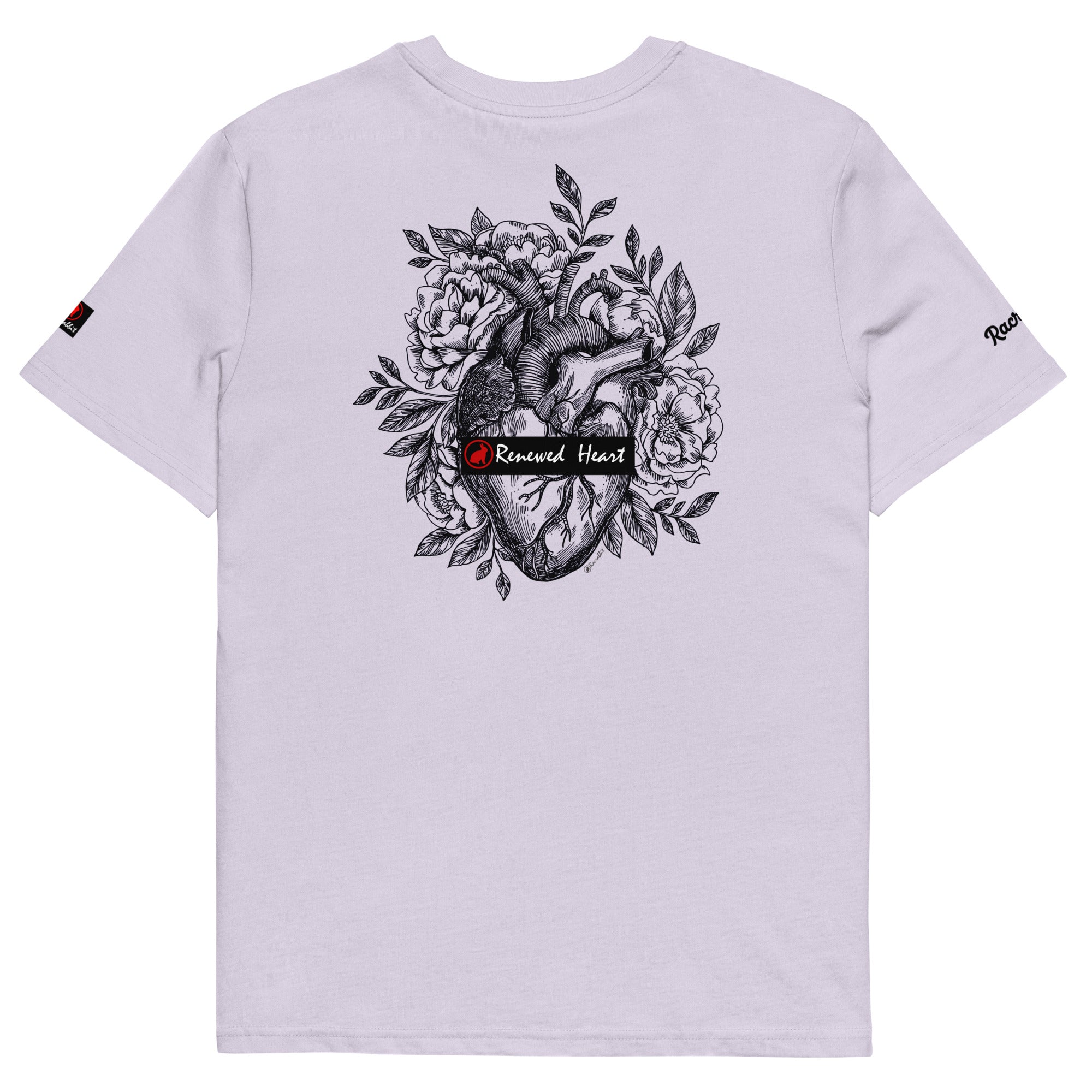 Customize your Racrabbit Unisex organic cotton t-shirt - front, back and sleeves