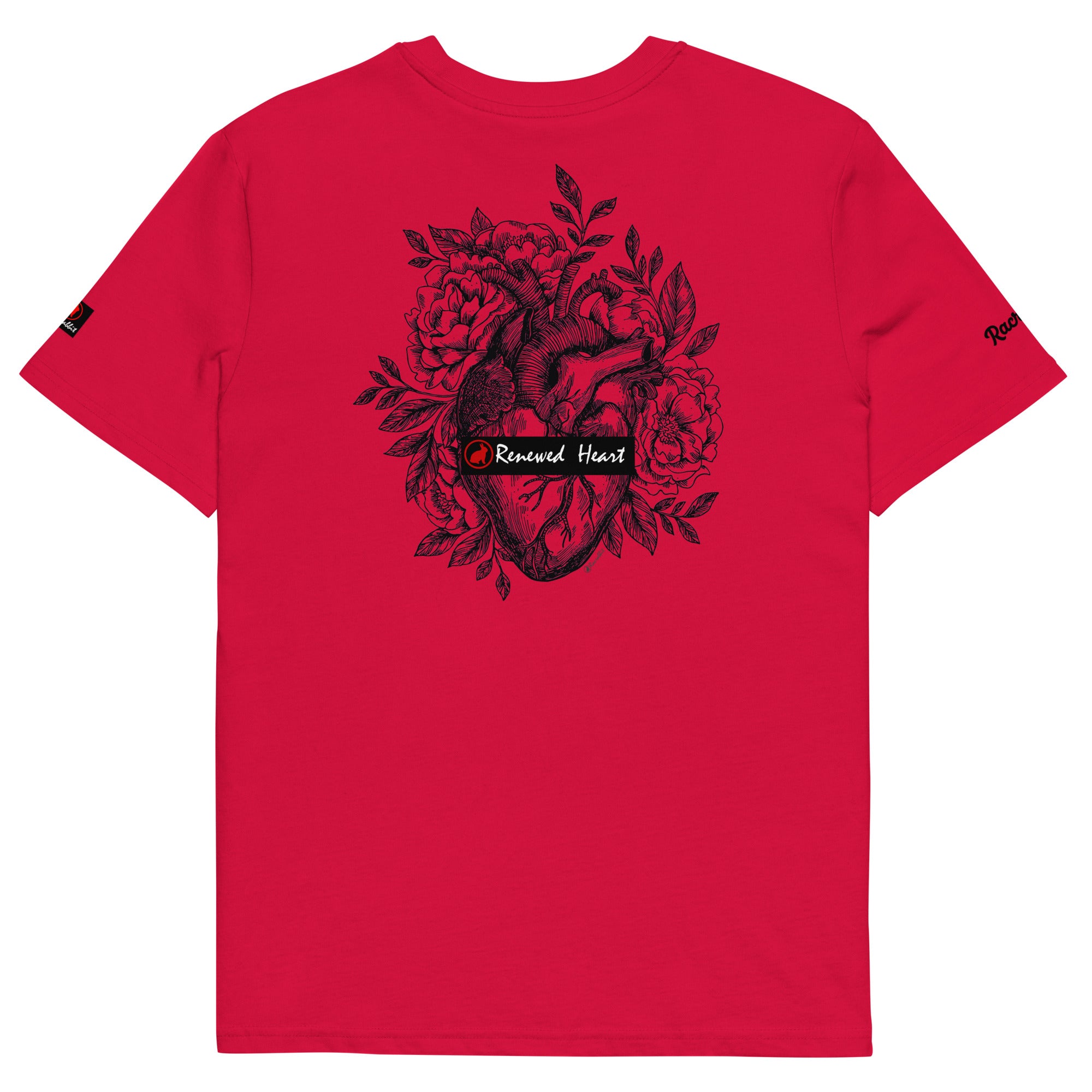 Customize your Racrabbit Unisex organic cotton t-shirt - front, back and sleeves