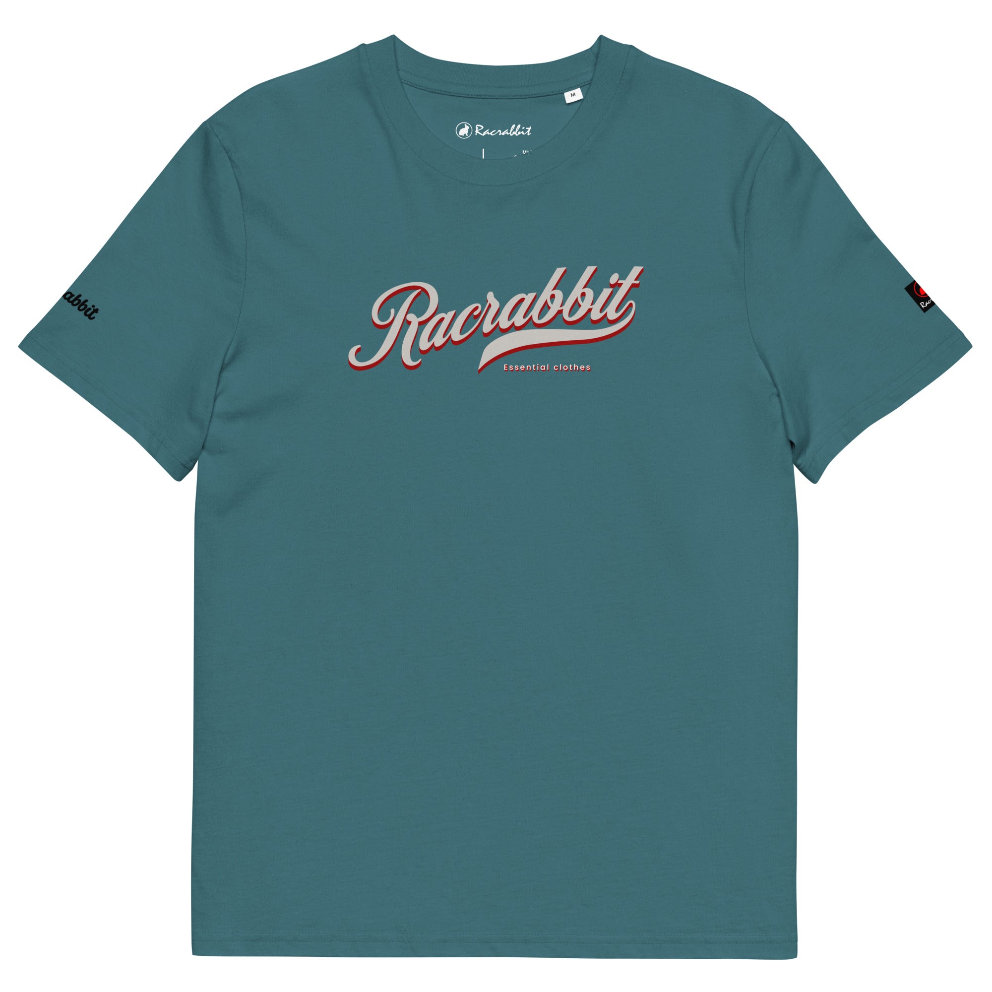 Customize your Racrabbit Unisex organic cotton t-shirt - front, back and sleeves