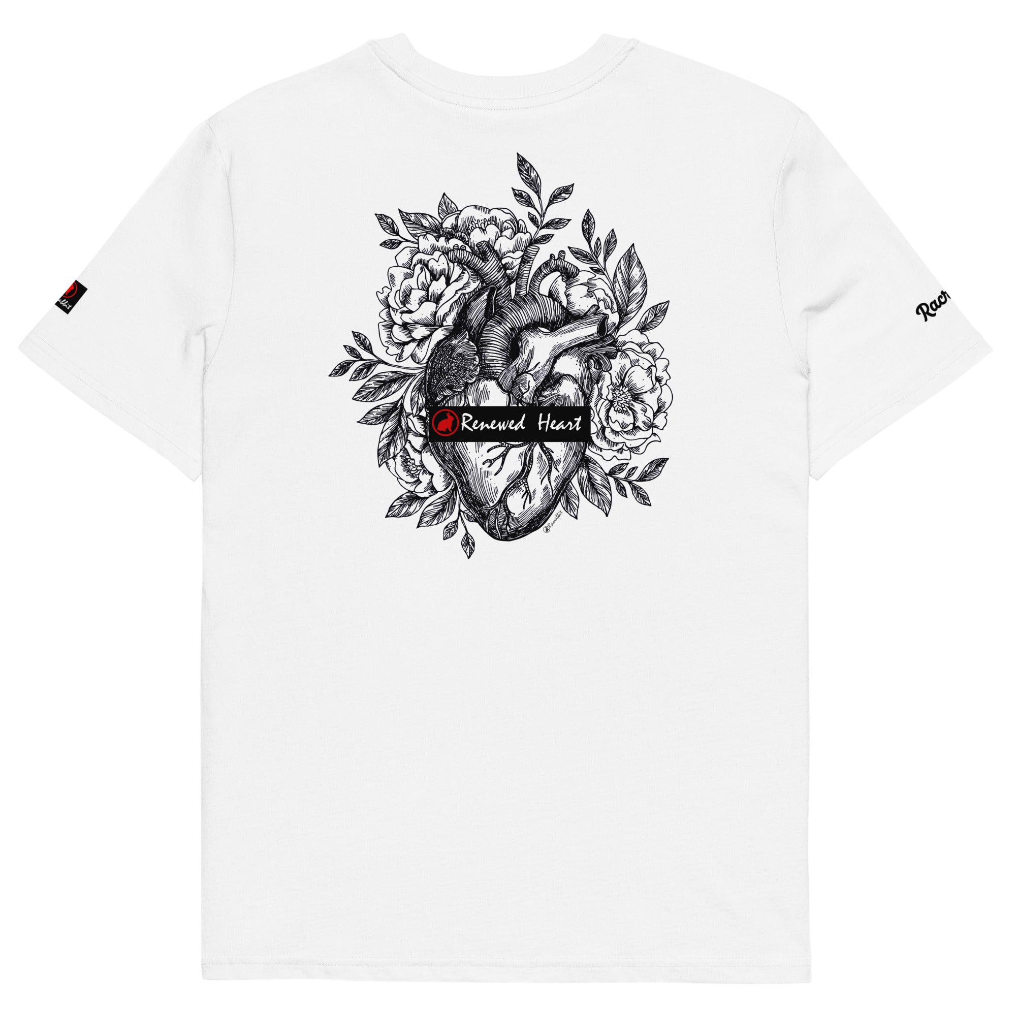 Customize your Racrabbit Unisex organic cotton t-shirt - front, back and sleeves